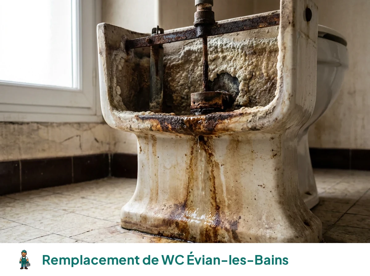 Remplacement de WC à Évian-les-Bains