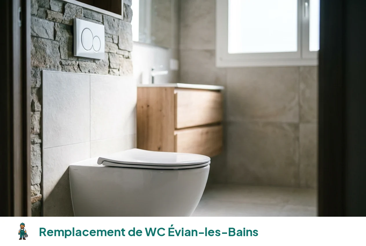 Remplacement de WC à Évian-les-Bains