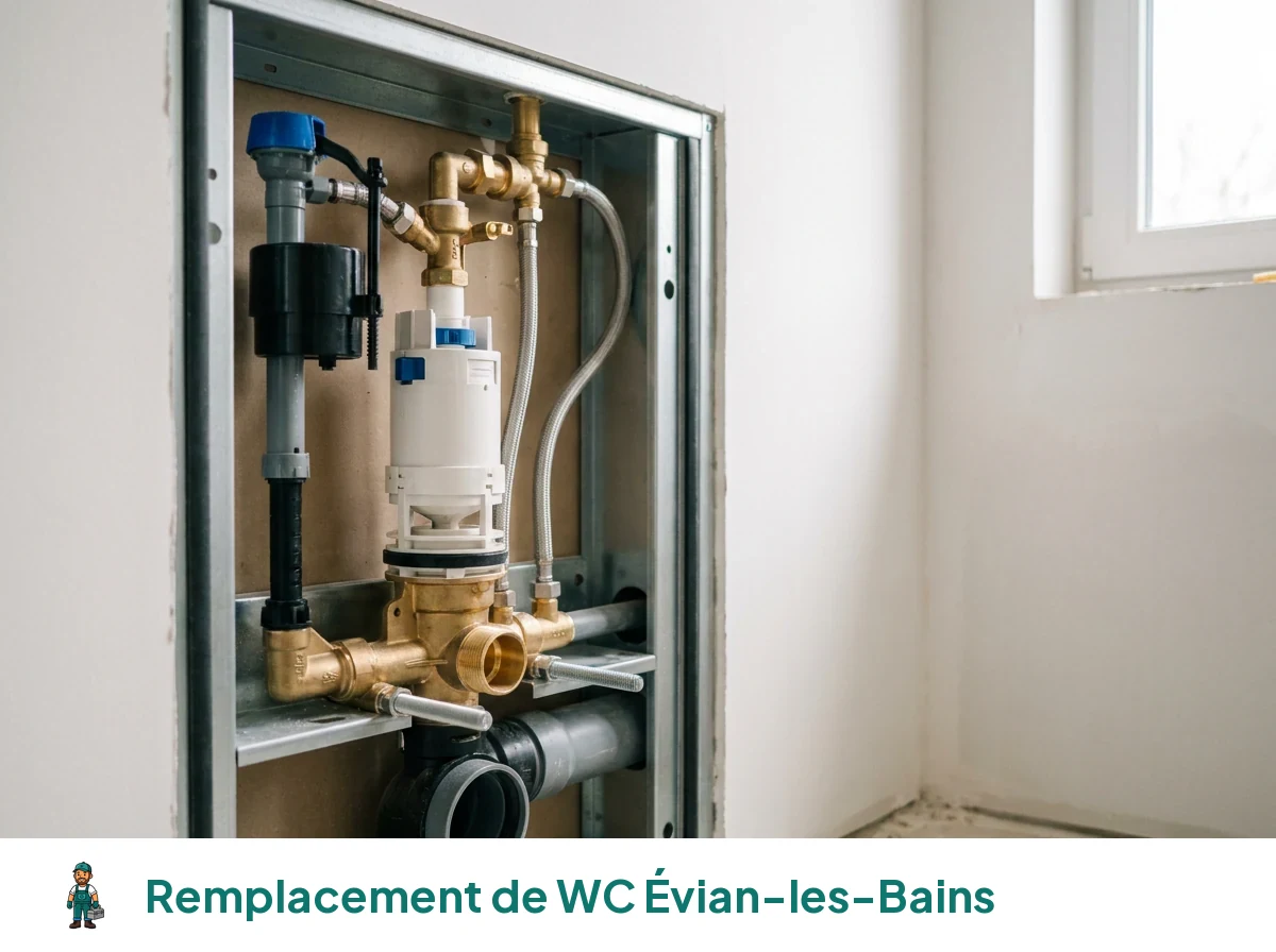 Remplacement de WC à Évian-les-Bains