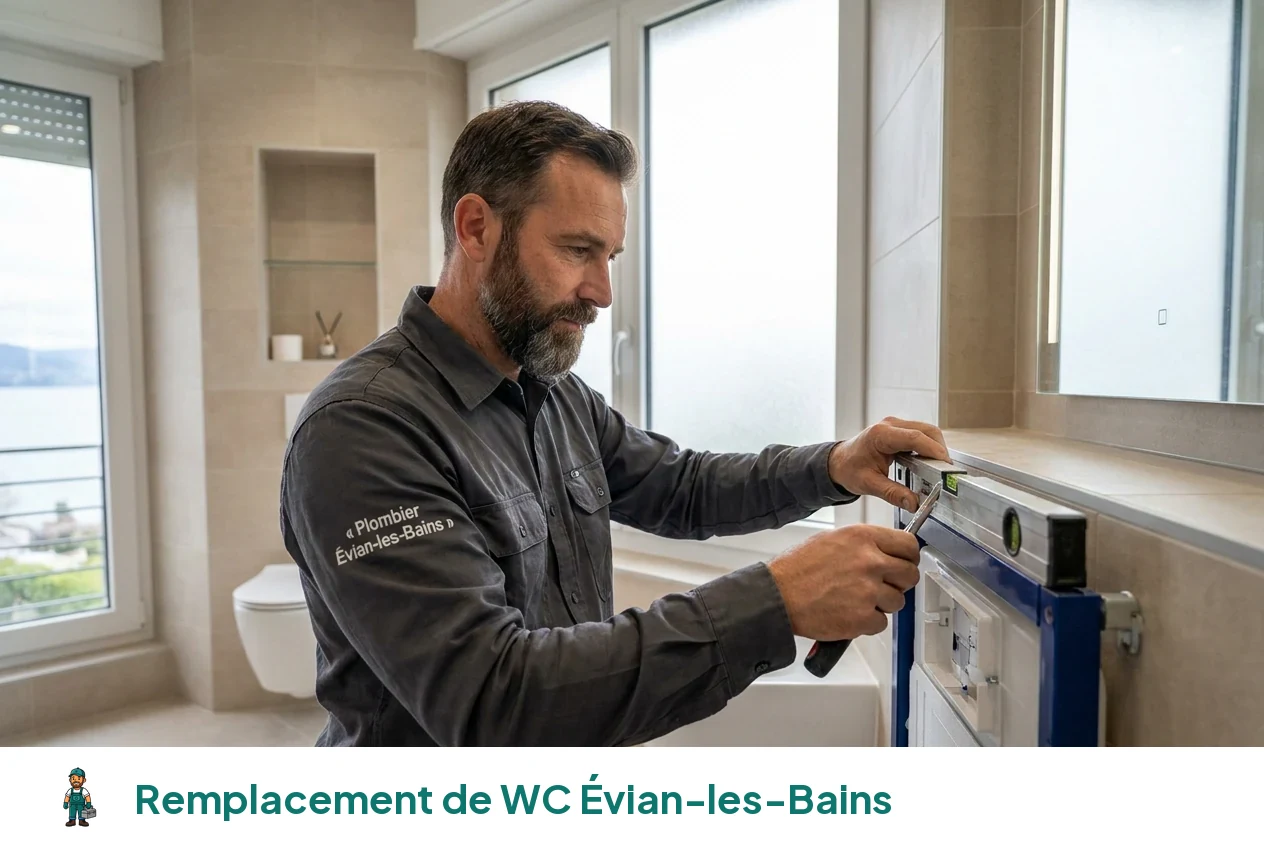 Remplacement de WC à Évian-les-Bains